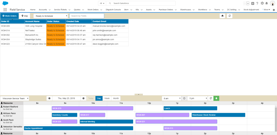 screenshot of BiznusSoft Field Service